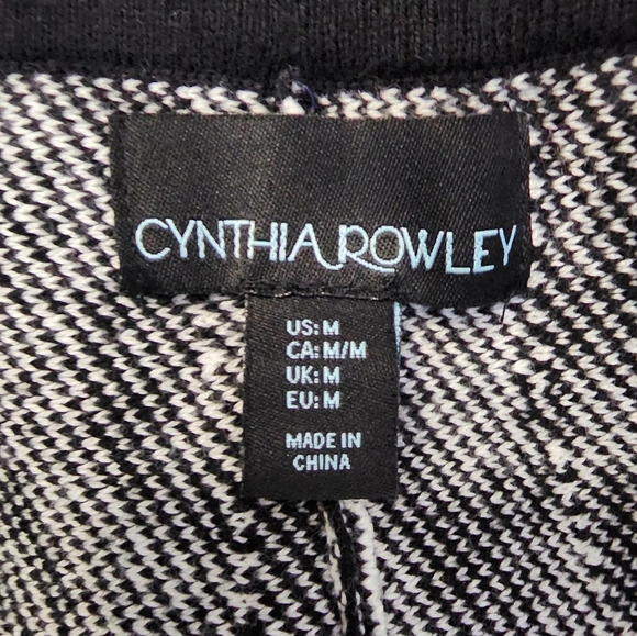 Cynthia Rowley Young Womens Knit Flare Skirt Black/White Print Size Medium - Picture 8 of 12
